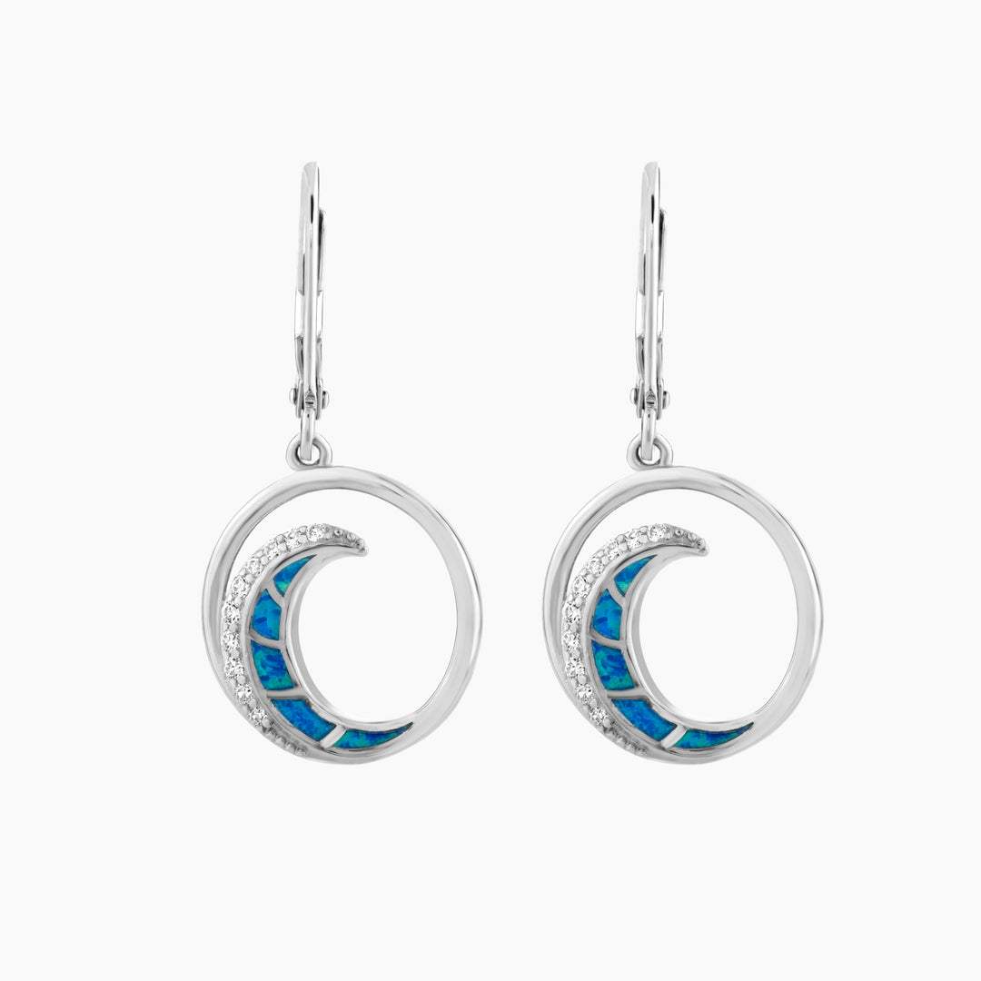 Ocean Wave Leverback Earrings