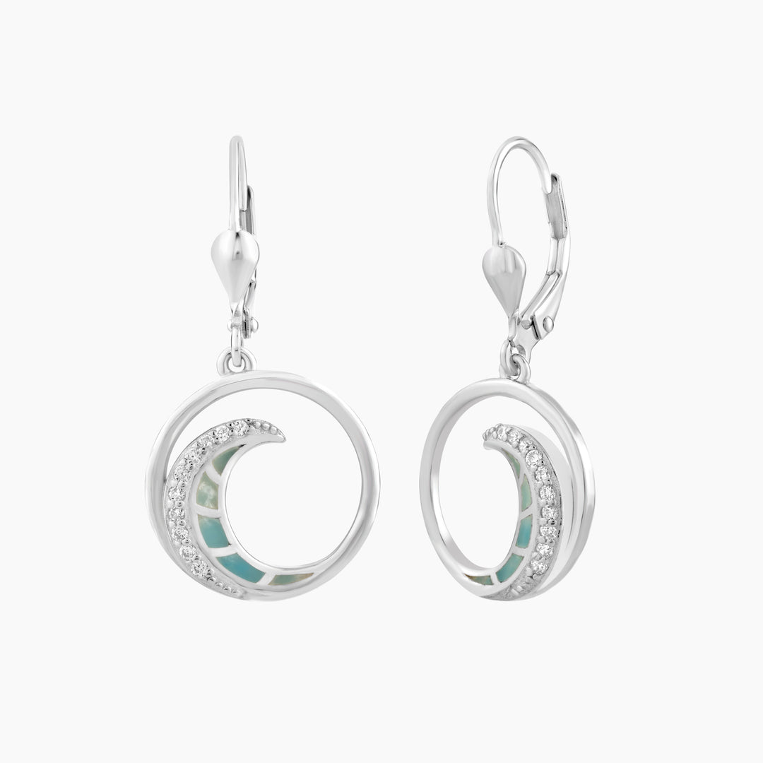 Wave Leverback Earrings