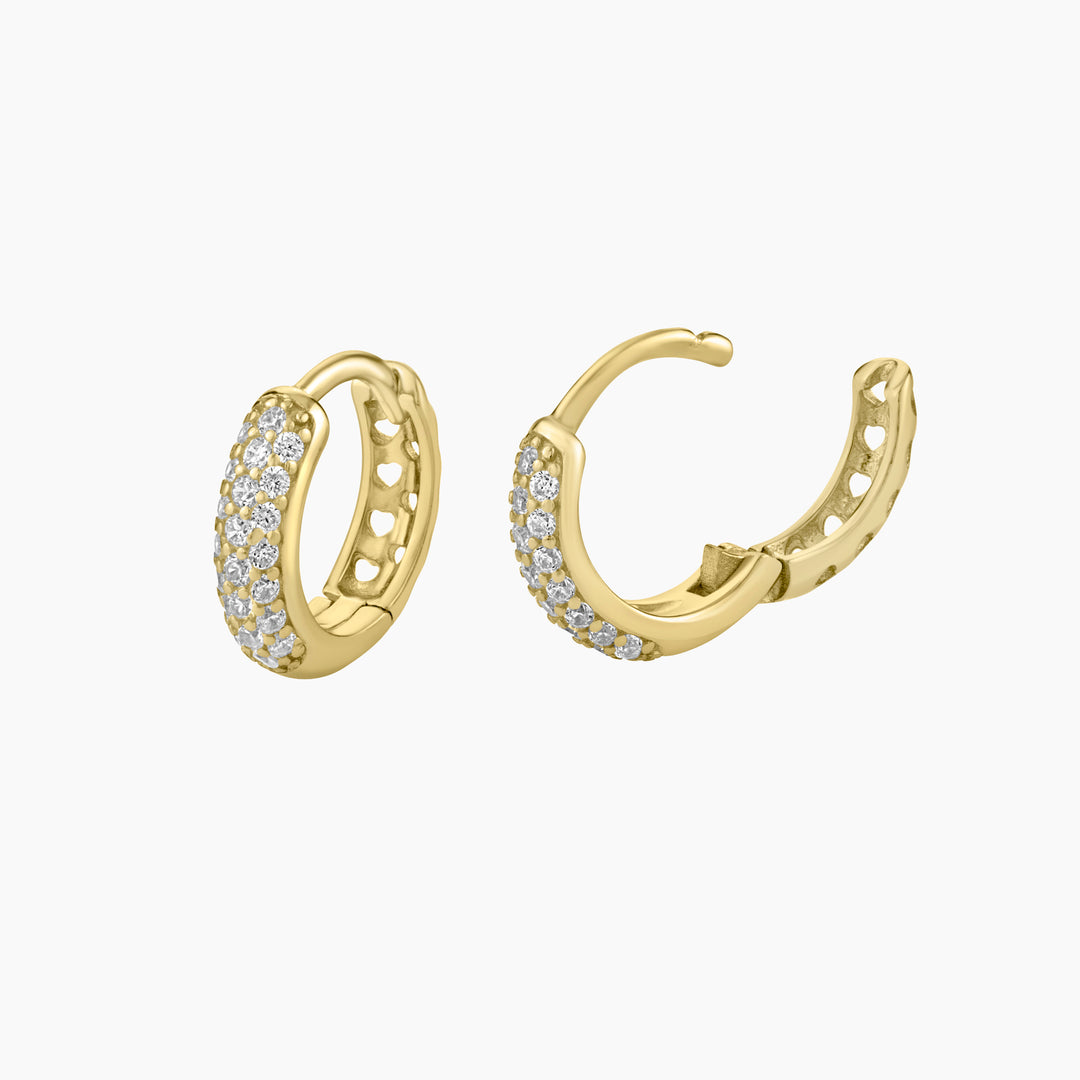 Pave Huggie Earrings