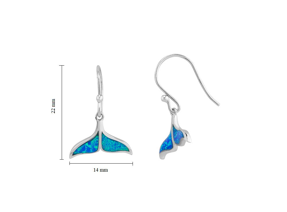 Whale Tail Earring on Wire