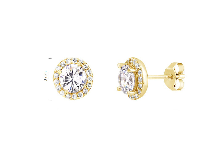 CZ Halo Earring