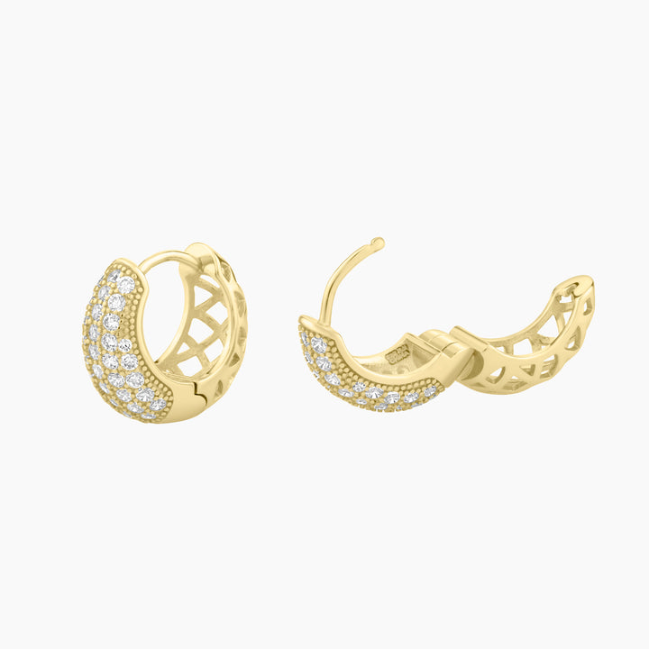 Pave Huggie Earrings