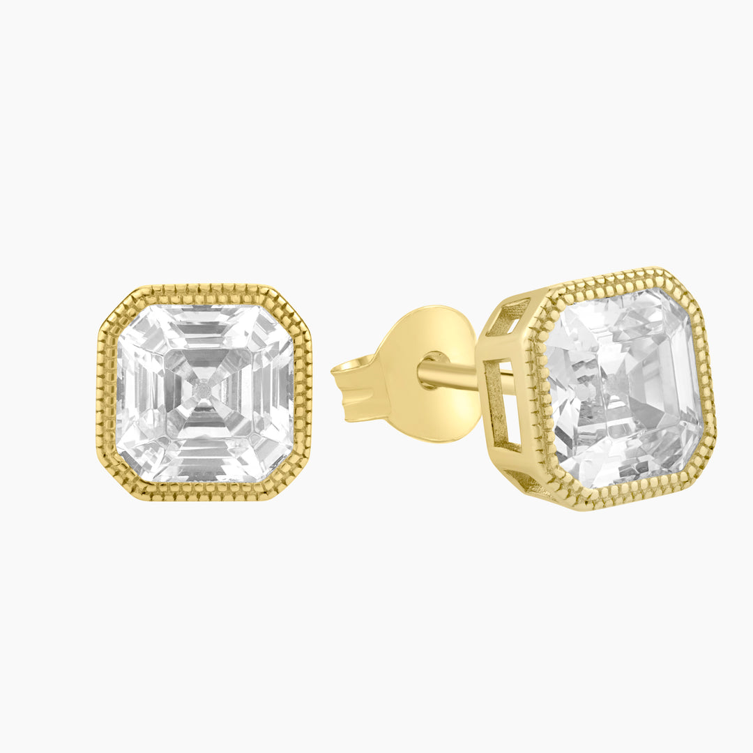 Asscher Cut CZ Earrings