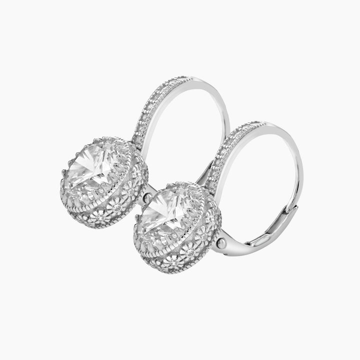 Leverback Halo Earrings