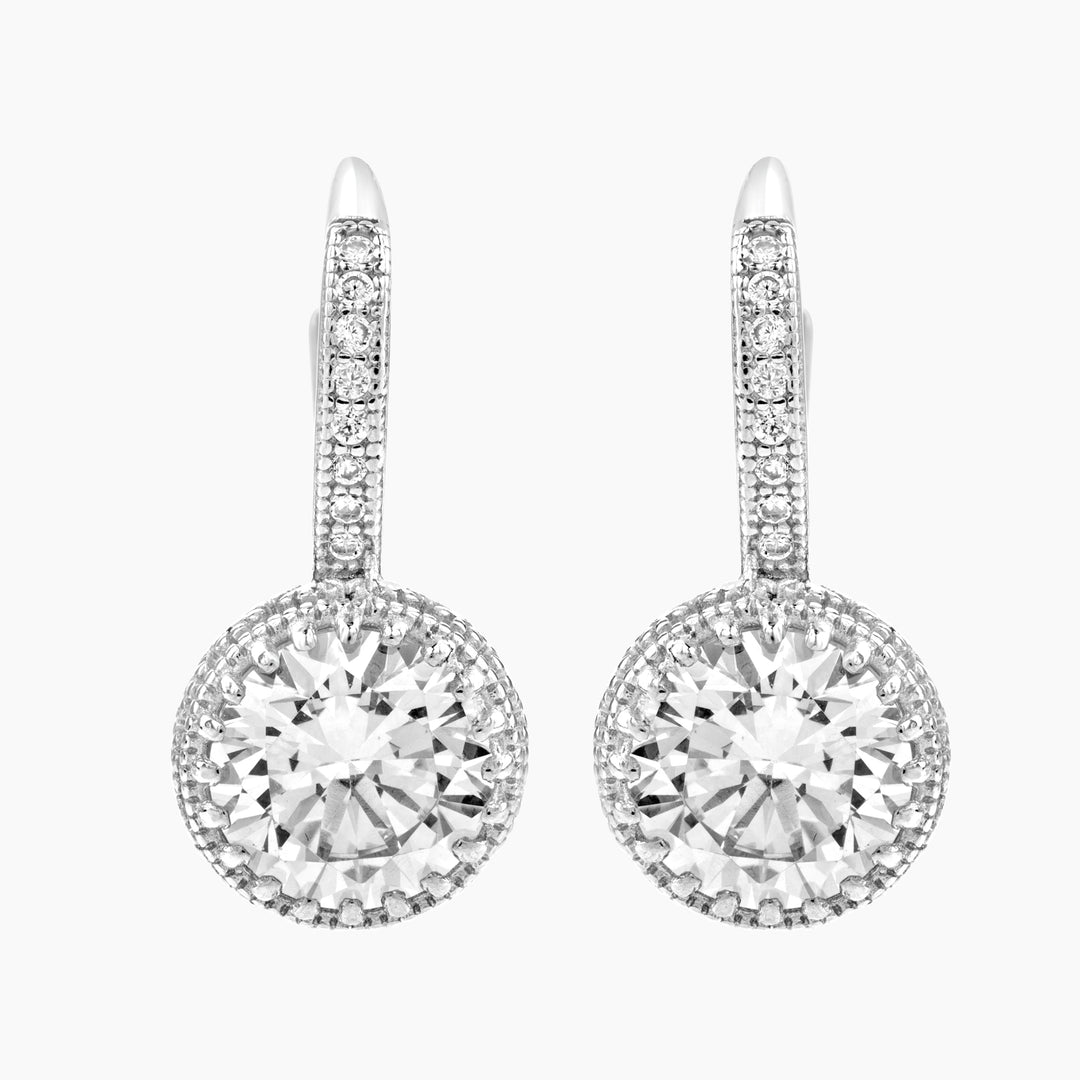 Leverback Halo Earrings