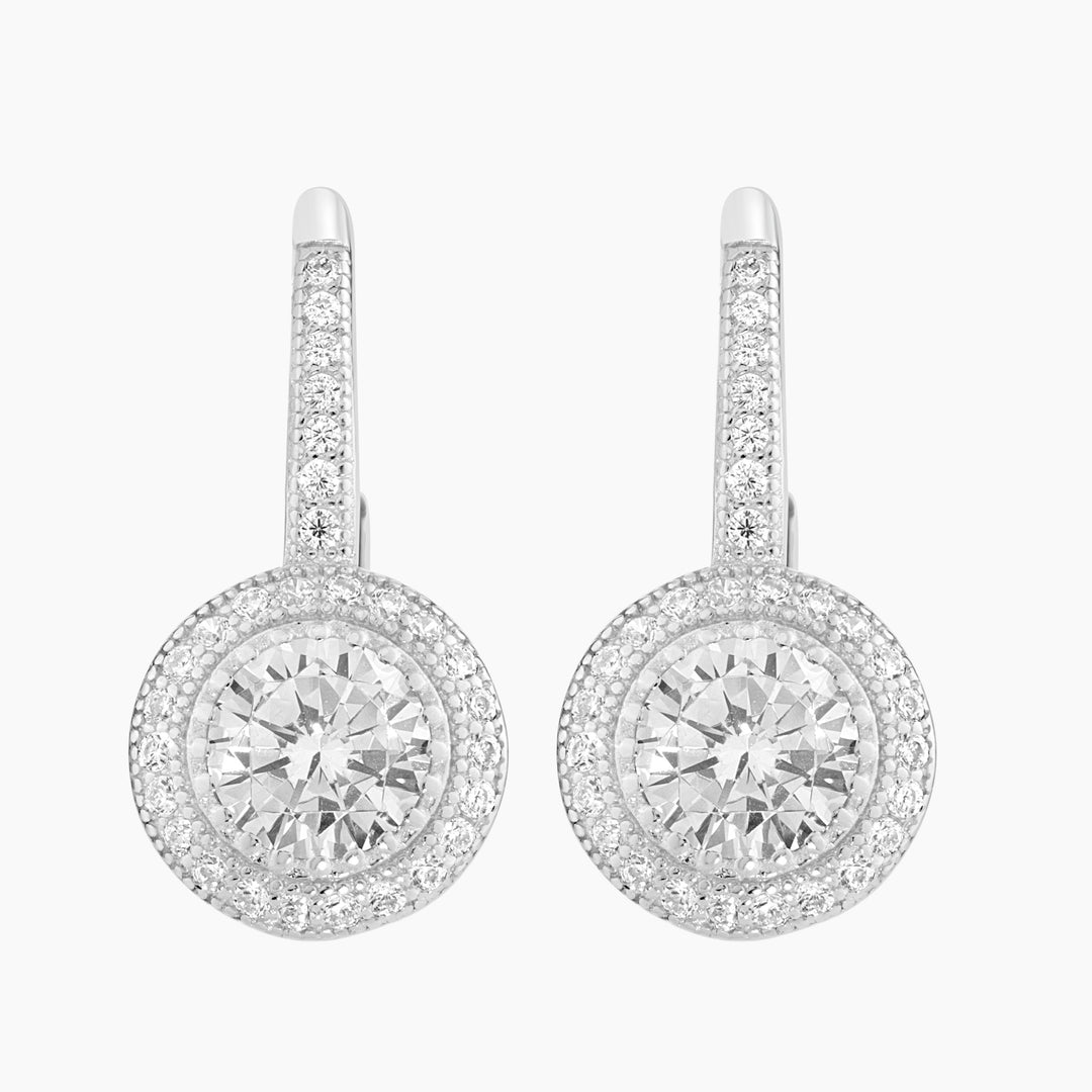 Halo Leverback Earrings