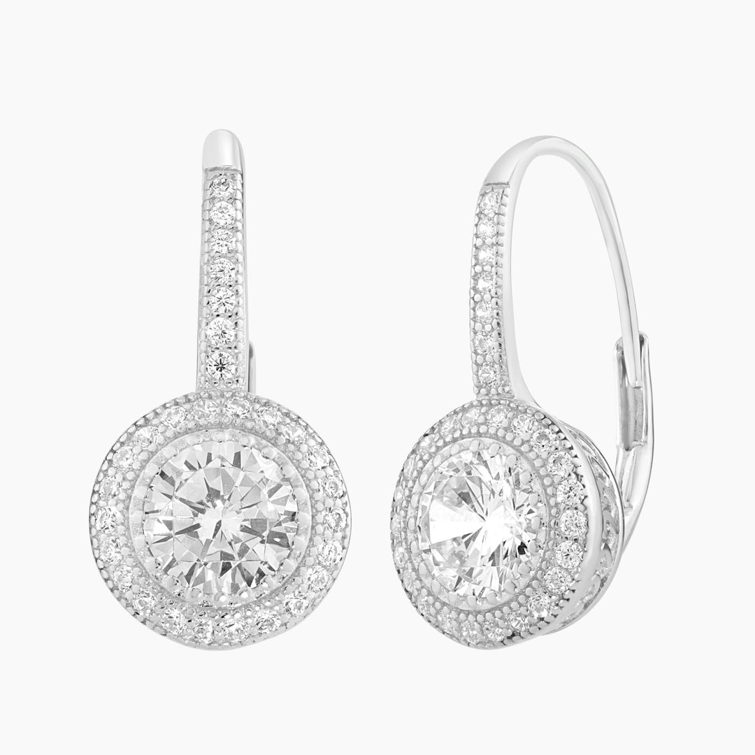 Halo Leverback Earrings