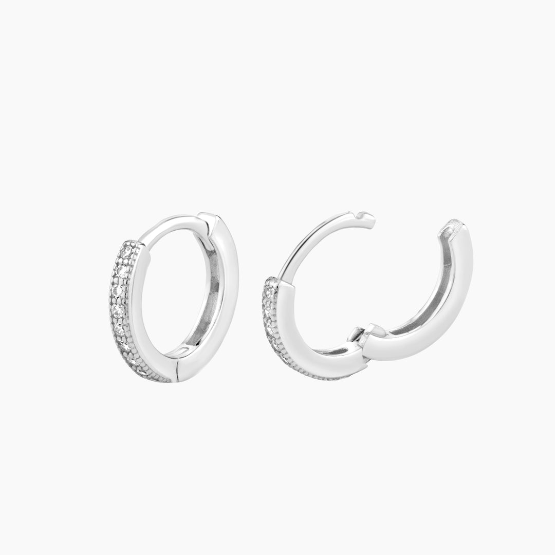 Pave Huggie Earrings