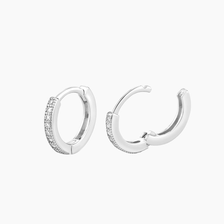 Pave Huggie Earrings