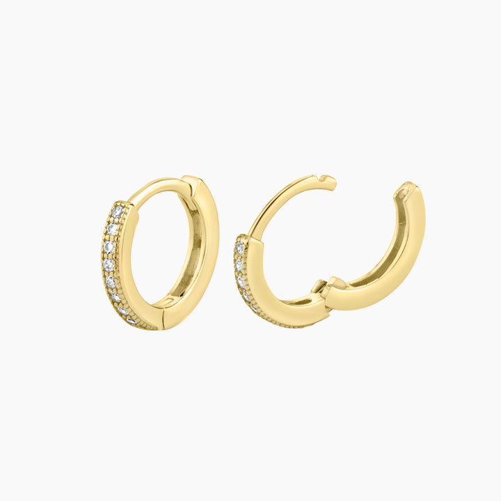 Pave Huggie Earrings