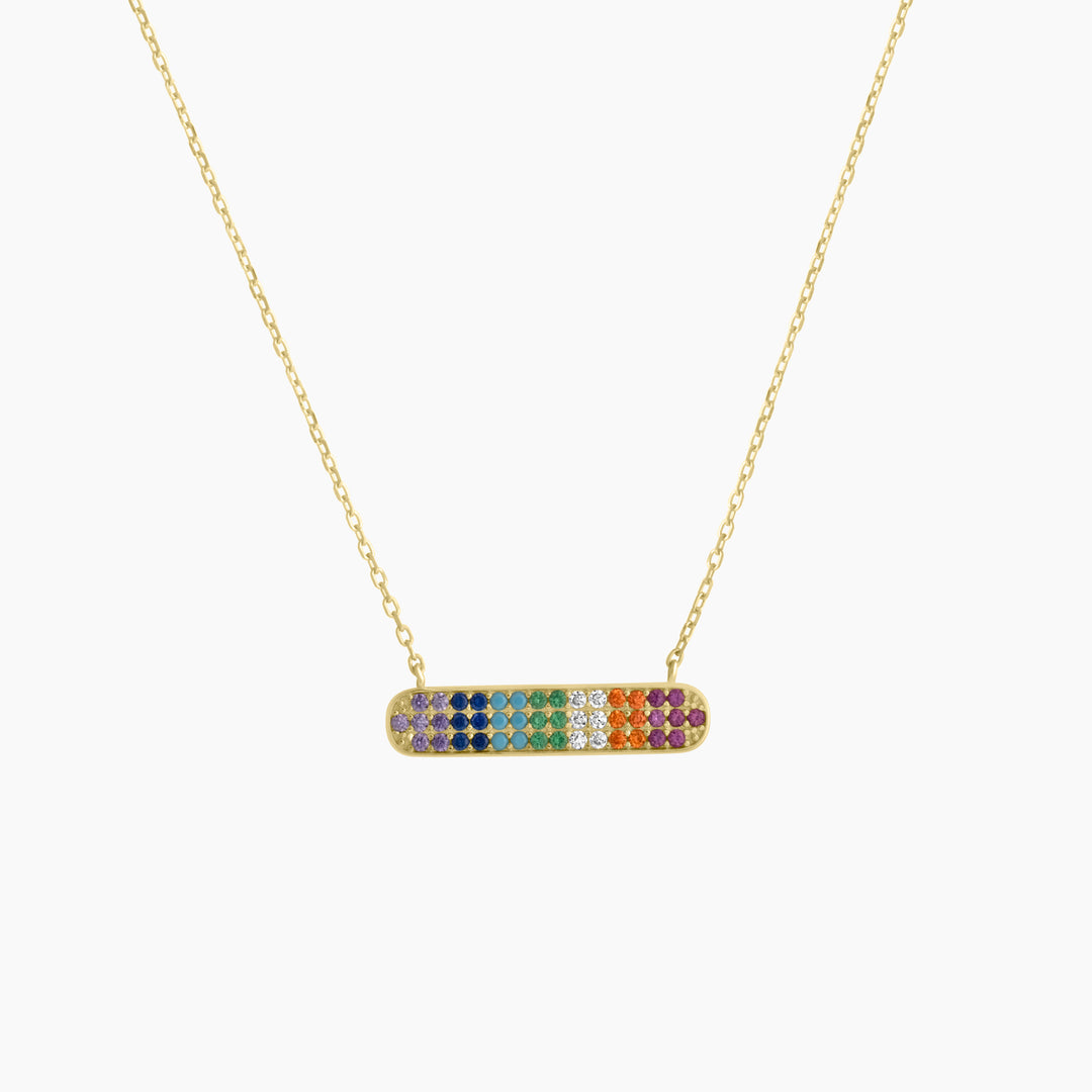 Rainbow Color Cubic Zirconia Necklace