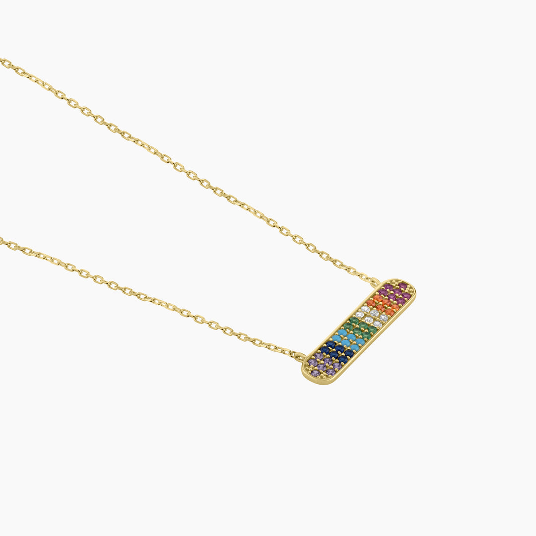 Rainbow Color Cubic Zirconia Necklace