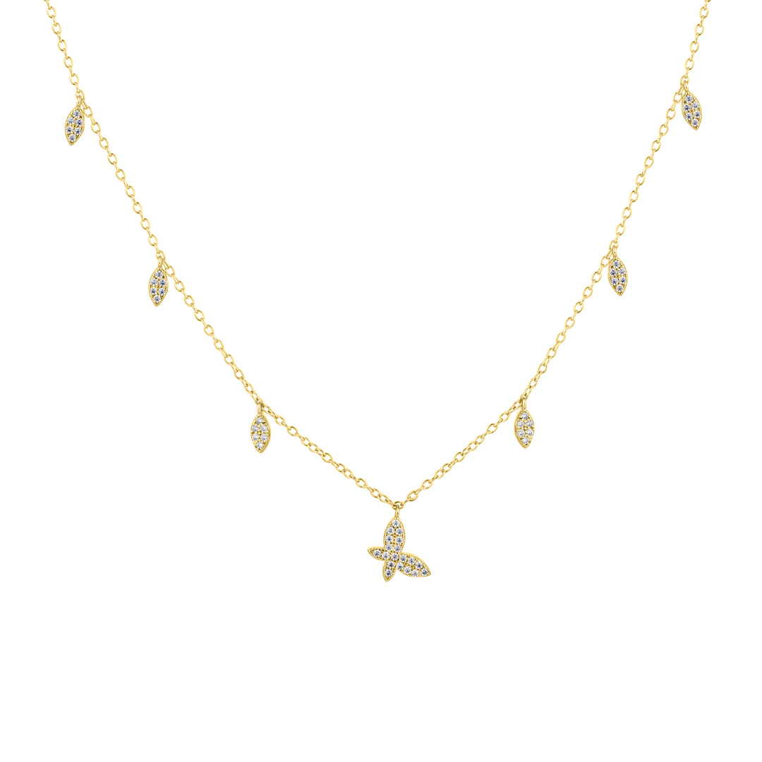 Pave Butterfly Necklace