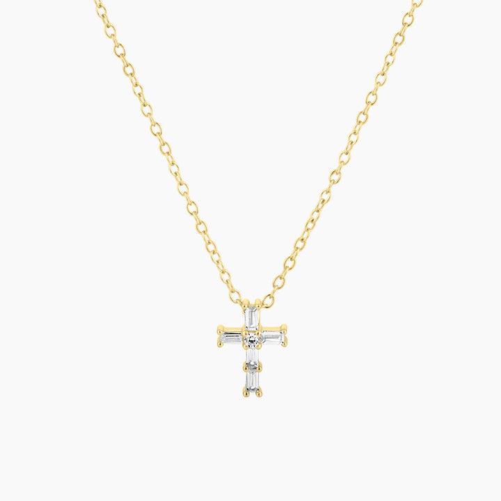 Baguette Cross Necklace