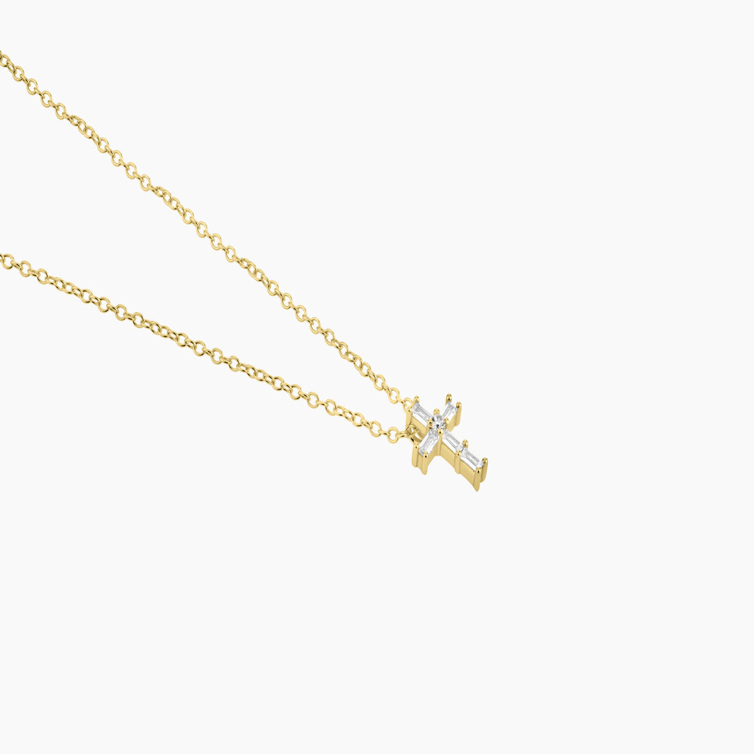 Baguette Cross Necklace