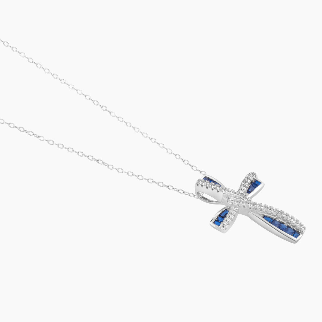 Art Deco Cross Pendant on 18" Chain