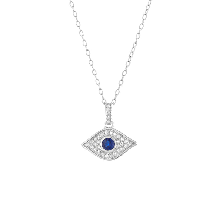 Blue Sentinel Evil Eye Pendant Necklace