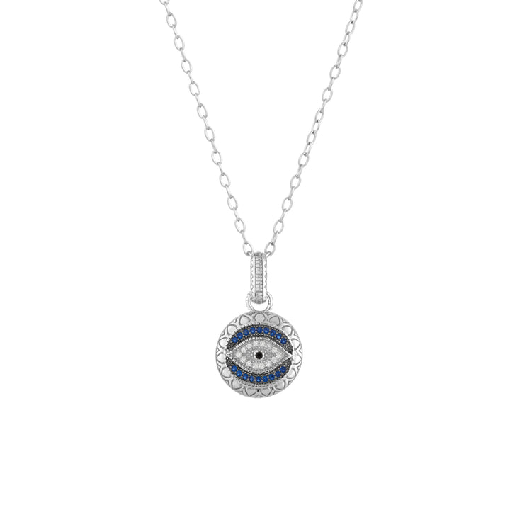 Azure Vision Evil Eye Pendant Necklace