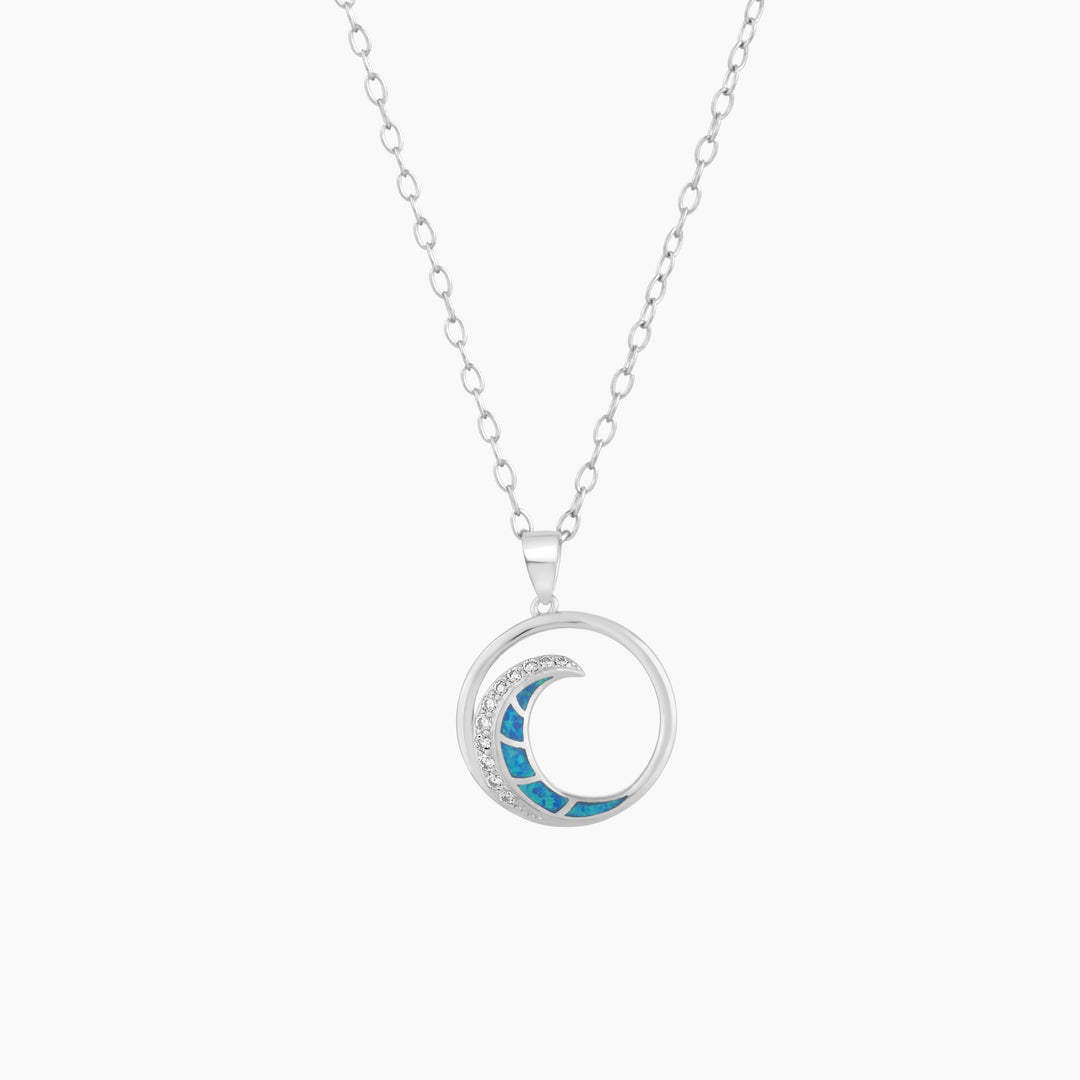 Ocean Wave Pendant on Chain