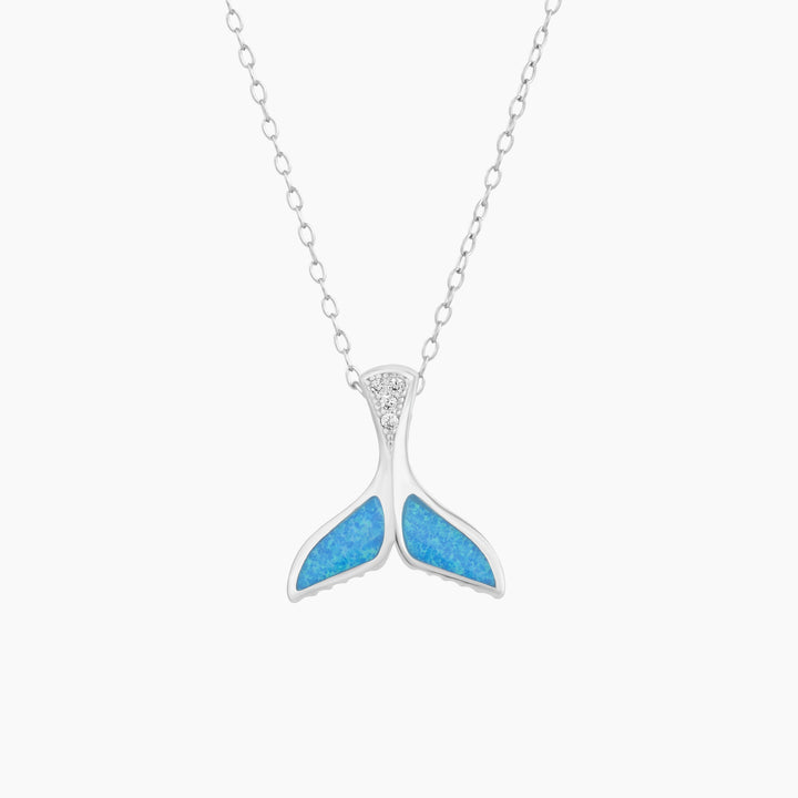 Whale Tail Pendant on Chain