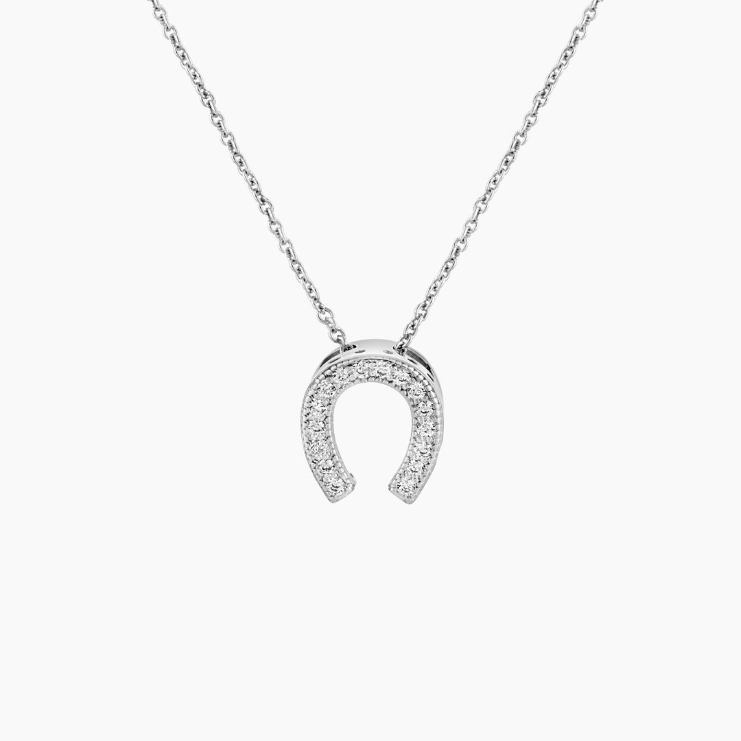 Pave Horse Shoe Pendant