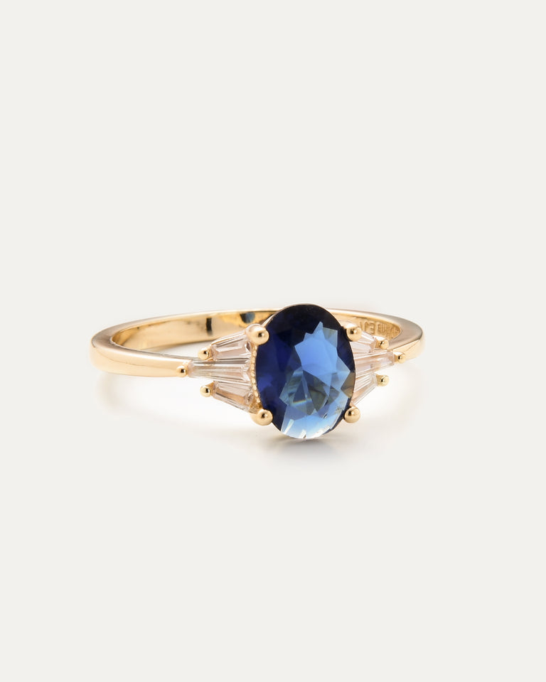 Blue Oval Ring