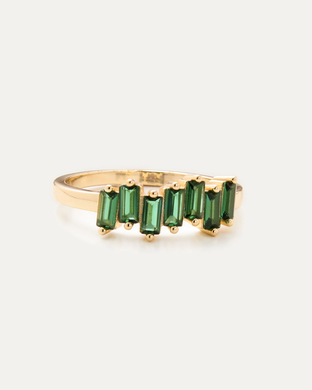 Green Baguettes Ring