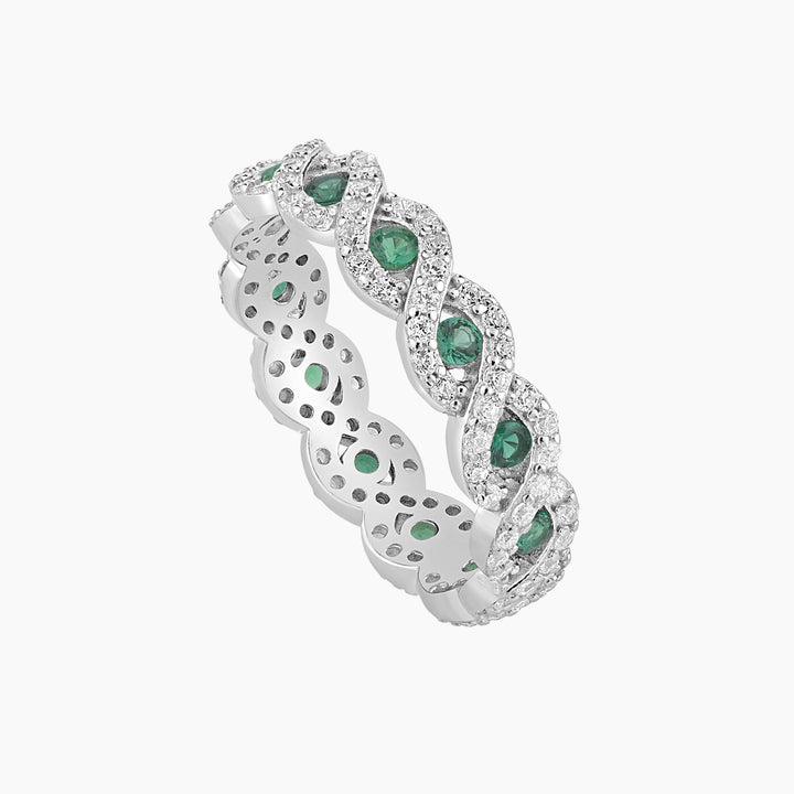 Braid Green Spinel Ring