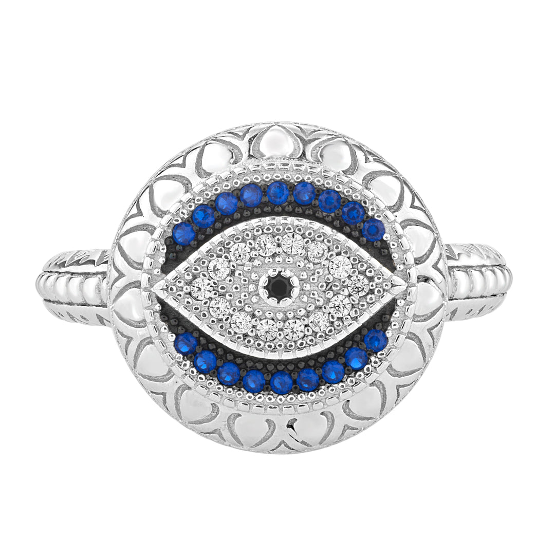 Sapphire Evil Eye Ring