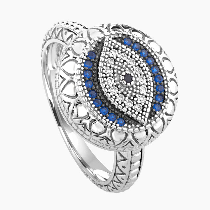 Sapphire Evil Eye Ring