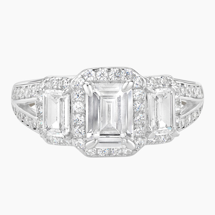 Triple Emerald Cut Ring