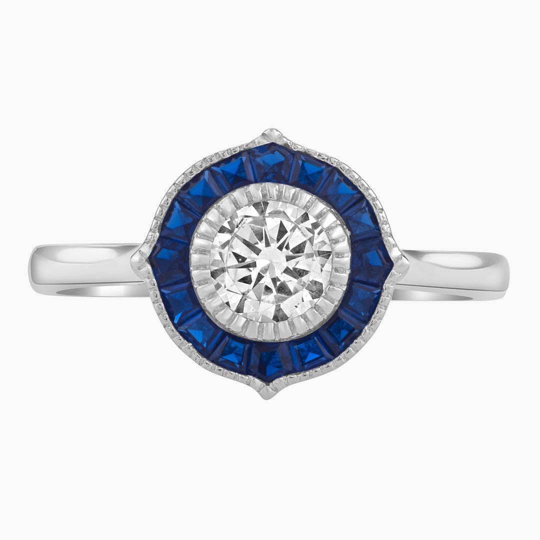 Art Deco Halo Ring