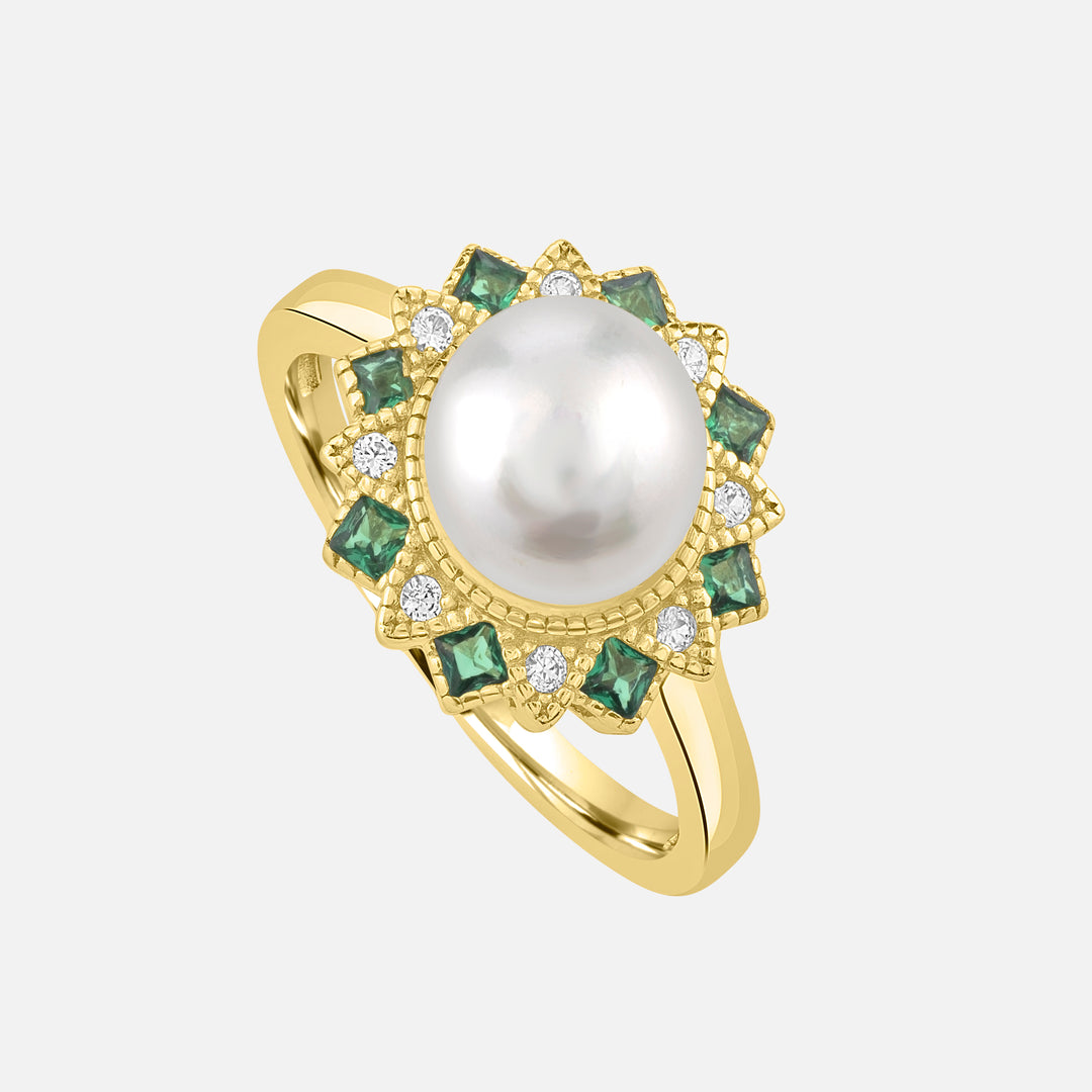 Art Deco Flower ring