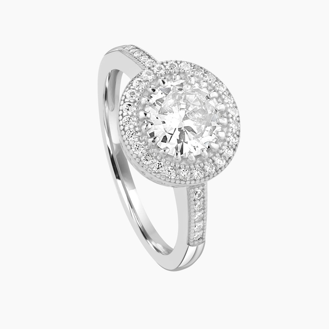 Eternal Radiance Halo Engagement Ring