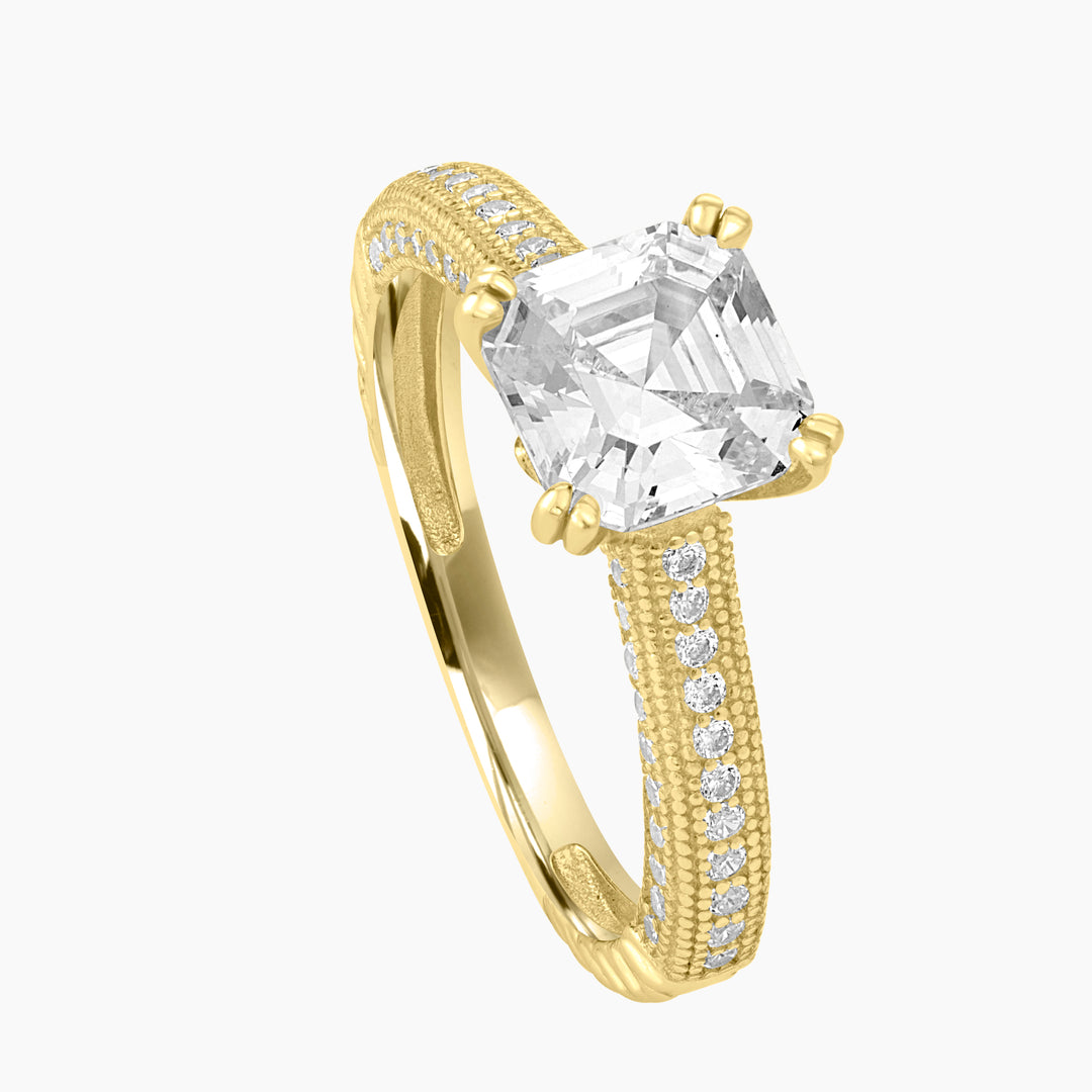 Asscher Cut Engagement Ring