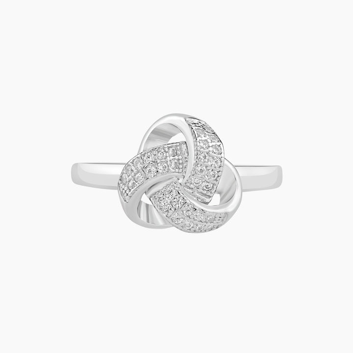 Pave Love Knot Ring