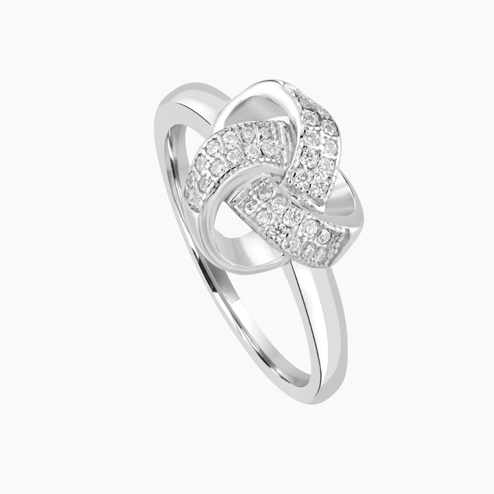 Pave Love Knot Ring