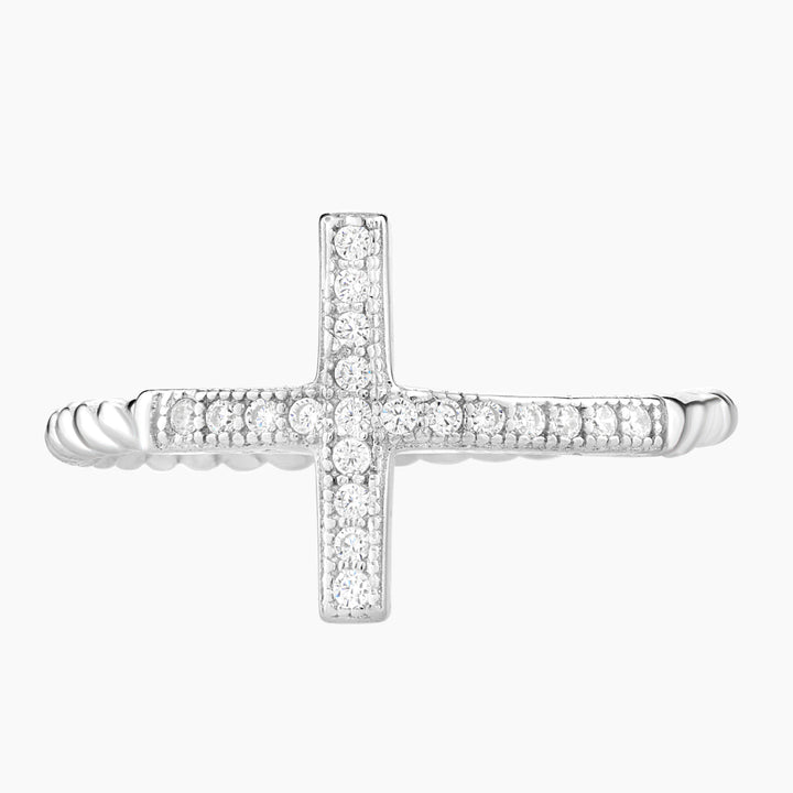 Side way Cross Ring