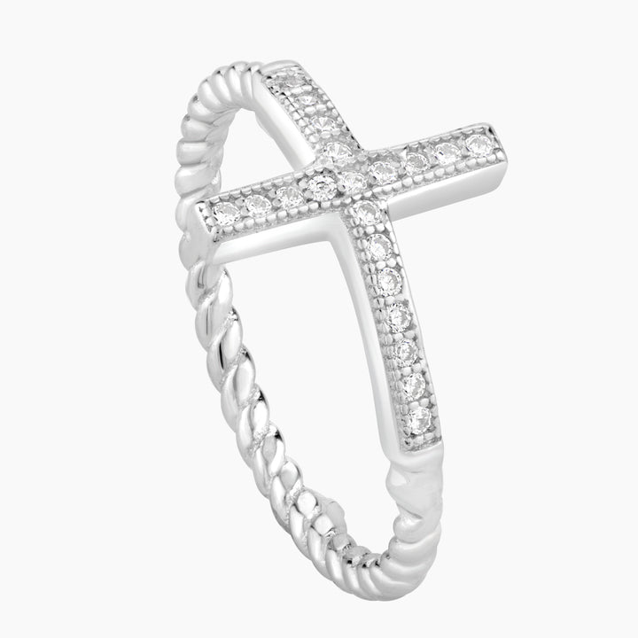 Side way Cross Ring