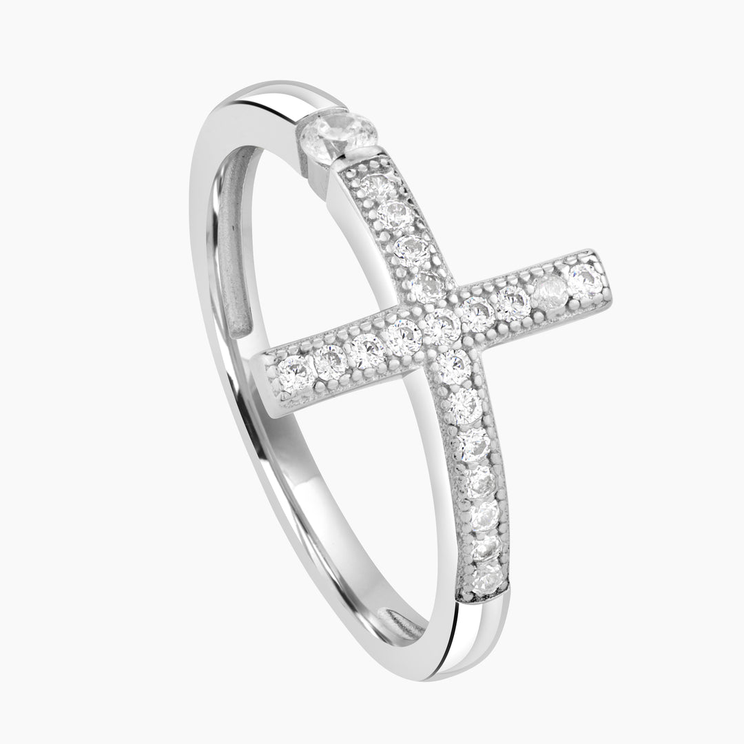 Sideway Cross Ring