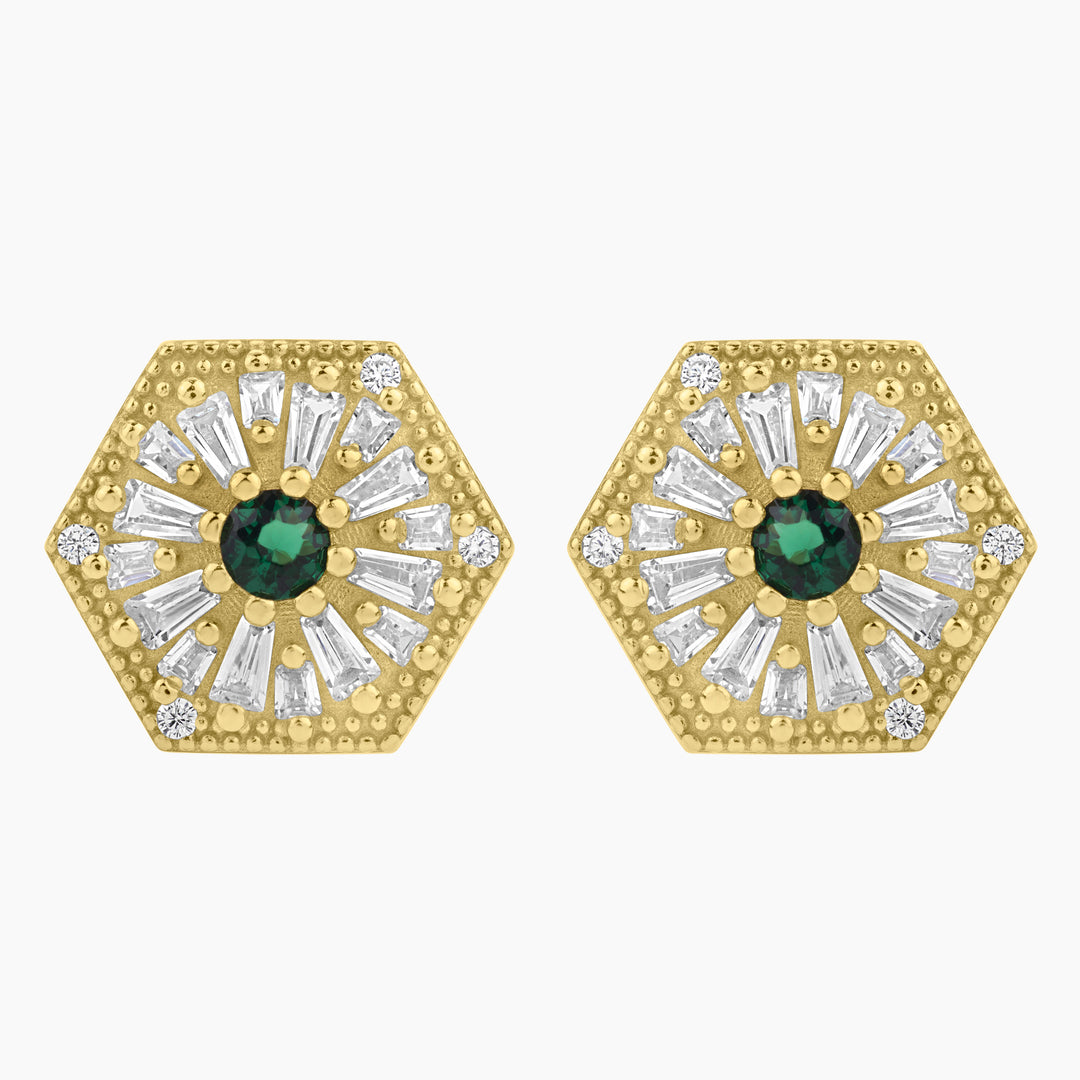 Art Deco Exagonal Earrings