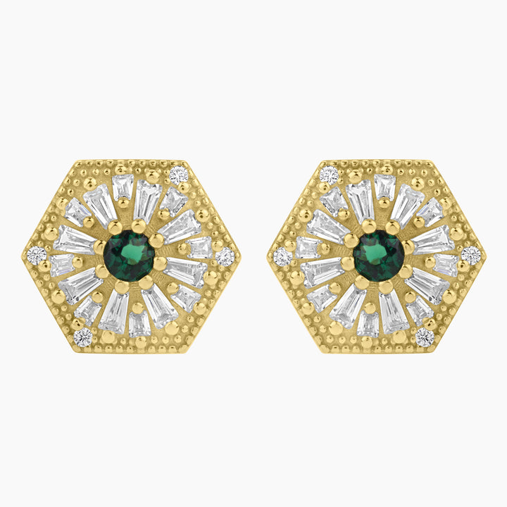 Art Deco Exagonal Earrings