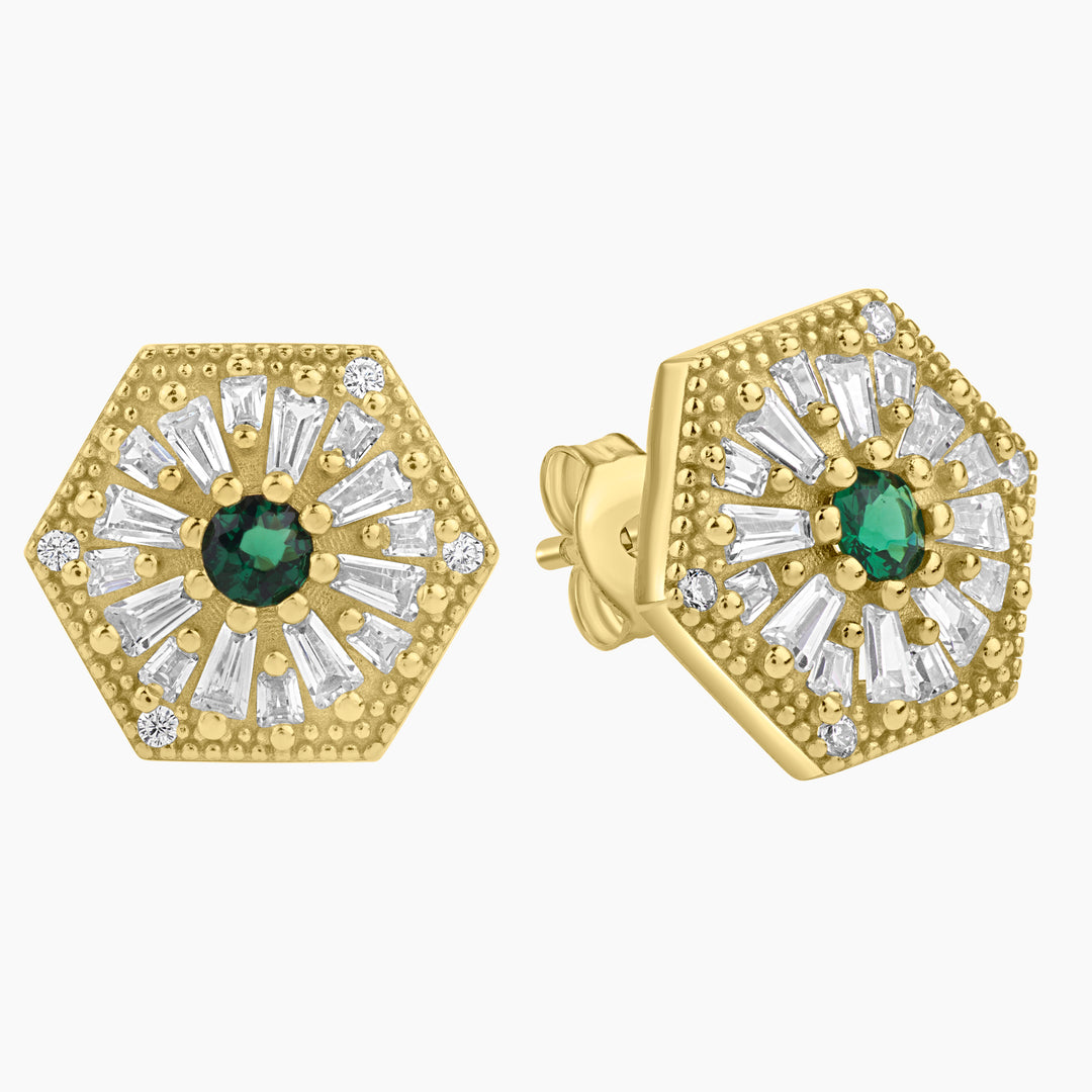 Art Deco Exagonal Earrings