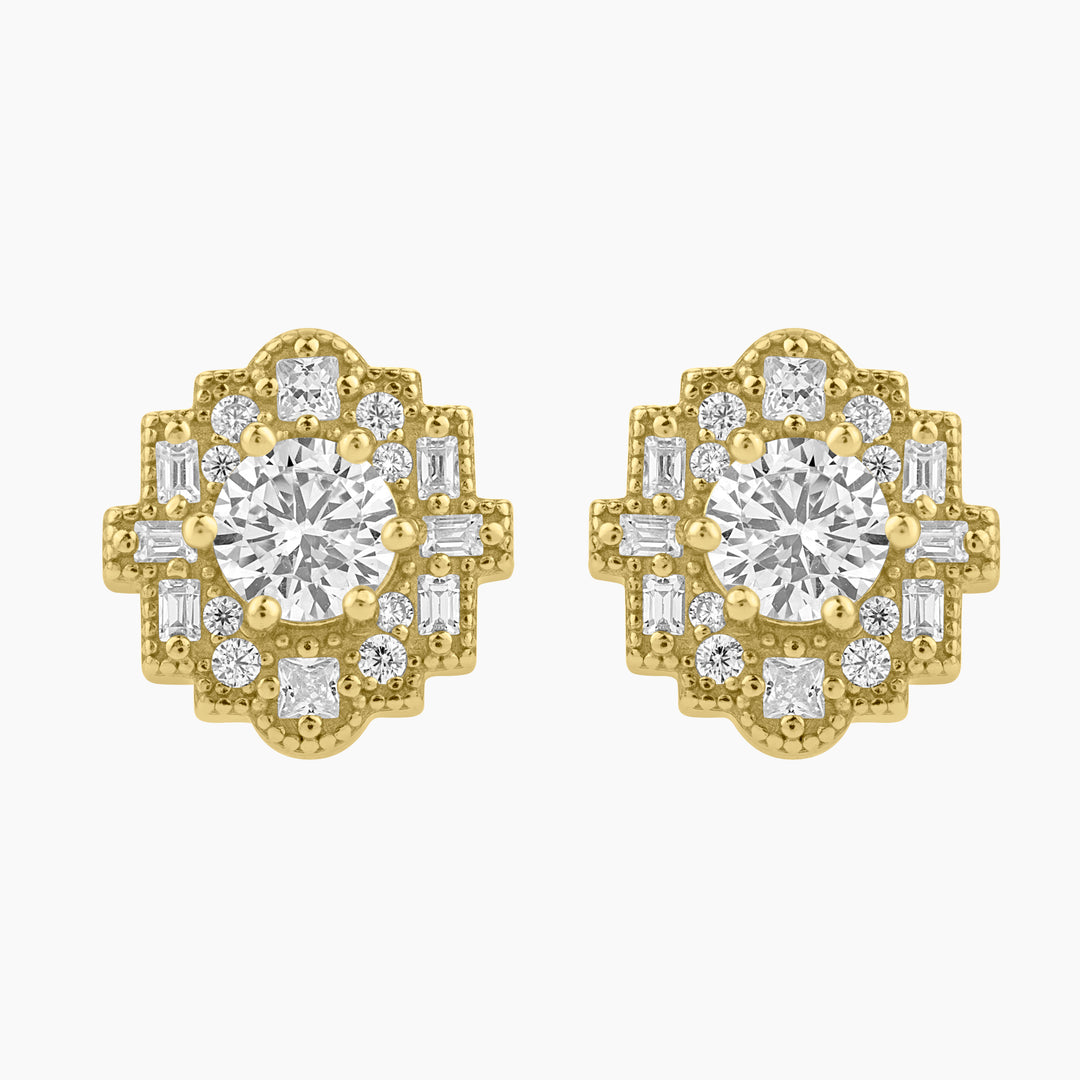 Art Deco Stud Earrings