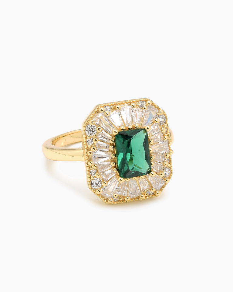 Emerald Cut Art Deco Ring
