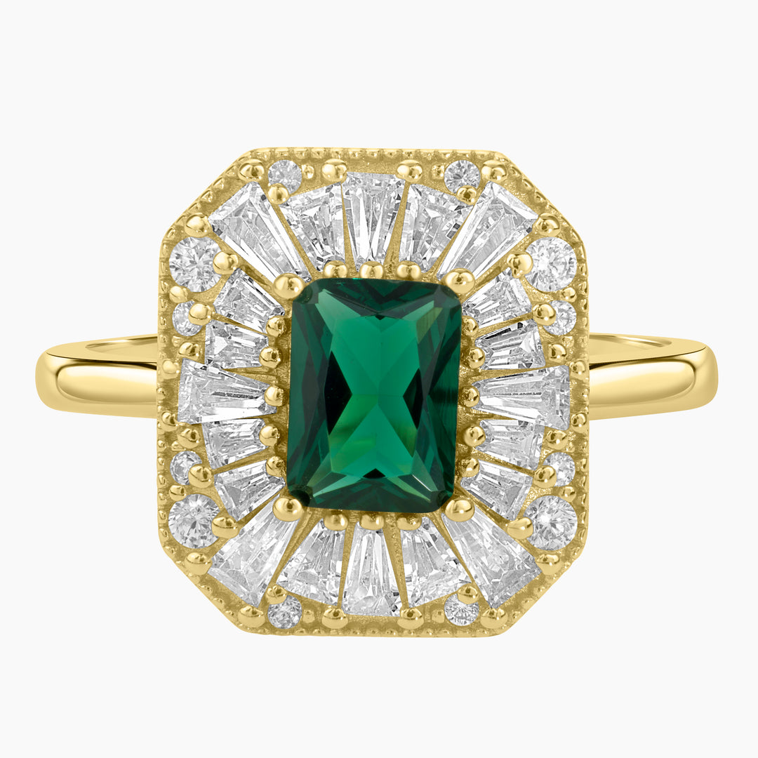 Emerald Cut Art Deco Ring