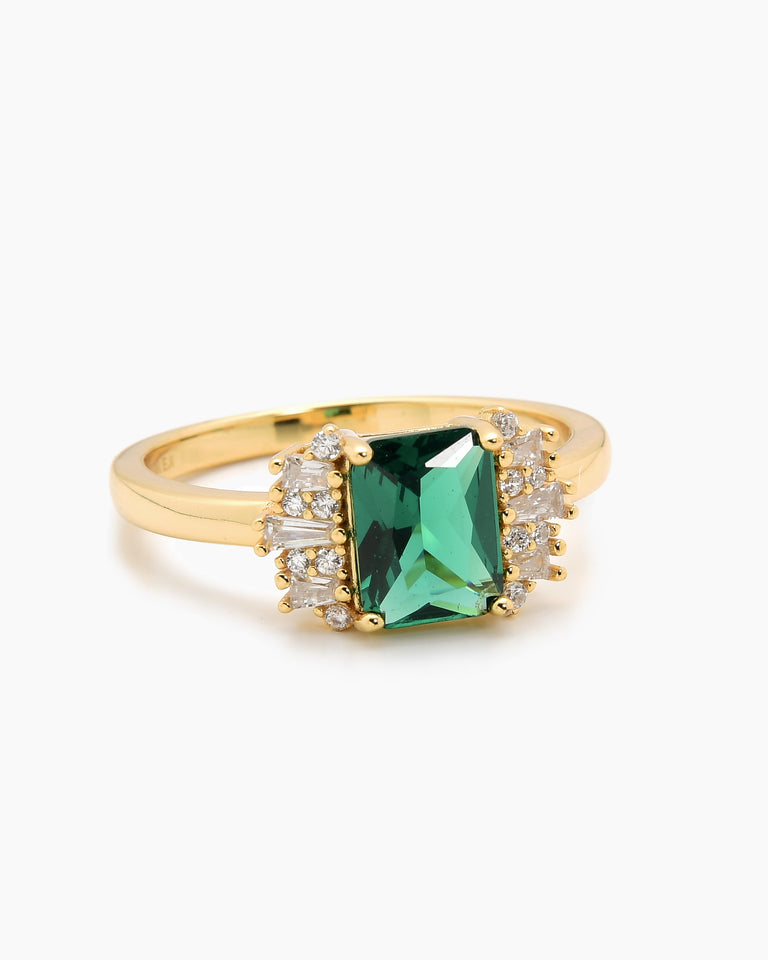 Art Deco Green Spinel Ring