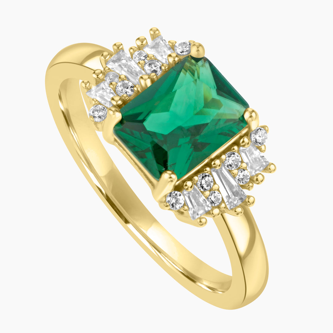 Art Deco Green Spinel Ring