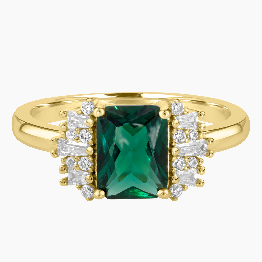 Art Deco Green Spinel Ring