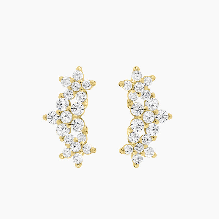 Flower Climber Stud Earrings